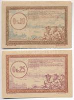 Franciaország 1923. 0,10Fr + 0,25Fr "Megszállt Területek Vasúti Igazgatása" T:II-,III
Fra...