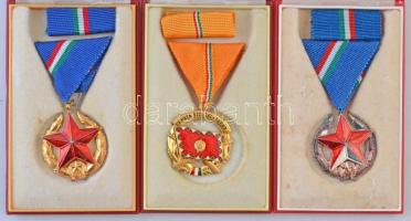 1951. "Közbiztonsági Érem" bronz, ezüst és arany fokozata a rendőrség tagjai részére, aran...