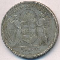 1930. 5P Ag "Horthy jobbra" T:3 
Adamo P8