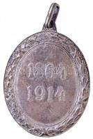 1914. "A Vörös Kereszt Ezüst Díszérme hadidíszítménnyel" jelzett zománcozott Ag kitüntetés...