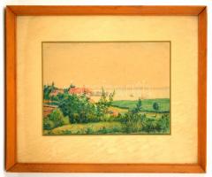Bernáth jelzéssel: Balaton. Akvarell, papír, üvegezett keretben, 25×35 cm
