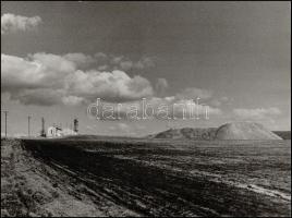 cca 1970 Bányák, 4 db feliratozott vintage fotóművészeti alkotás, 30x40 cm