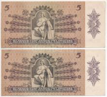 1939. 5P (2x) egyugrásos sorszámkövetők T:I-,II