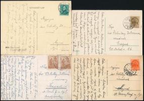 cca 1940 Ortutay Gyula néprajzkutató, művelődési miniszter családtagjainak levelezése, levelezőlapok, borítékok, összesen 19 db