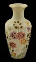 Zsolnay pillangó mintás váza, kézzel festett, jelzett, hibátlan, m:16 cm
