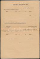 cca 1941 Kitöltetlen MLSZ igazolási kérelem