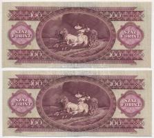 1968. 100Ft (2x) sorszámkövetők T:II