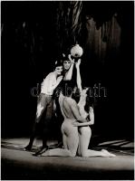 cca 1974 Balettfotók, 3 db vintage fotóművészeti alkotás, kasírozva, 24x39 cm és 40x30 cm között