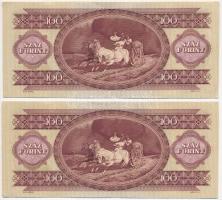 1975. 100Ft (2x) sorszámkövetők T:II