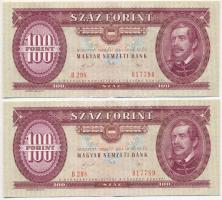 1989. 100Ft (4x) sorszámkövetők T:II