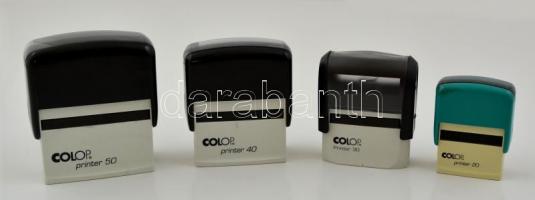 4 db Colop bélyegző, különböző méretben, egyik bontatlan csomagolású