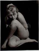 cca 1976 Jelzés nélküli aktfotók, 4 db vintage fotó, 31x30 cm és 40x30 cm között / 4 erotic photos