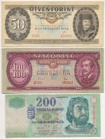 7db-os vegyes magyar korona, pengő és forint bankjegy tétel T:III