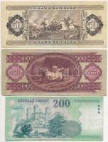 7db-os vegyes magyar korona, pengő és forint bankjegy tétel T:III