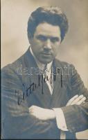 1925 Titta Ruffo (1877-1953) olasz operaénekes aláírása őt ábrázoló fotólapon, 13,5x9 cm / autograph signature of Otto Tressler Austrian actor