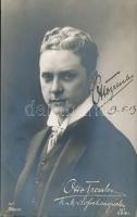 1913 Otto Tressler (1871-1965) osztrák színész, filmszínész aláírása őt ábrázoló fotólapon / autograph signature of Otto Tressler Austrian actor