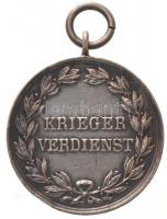 Német Államok / Poroszország 1872-1918. "Harcos Érdemérem" jelzett Ag kitüntetés mellszala...