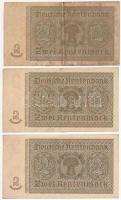 Német Harmadik Birodalom 1937. 2M (5x) sorszámkövetők T:III
German Third Reich 1937. 2 Mark (5x) se...