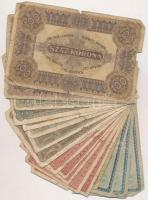 1920-1923. 1K-500K 18db-os korona bankjegy tétel T:III-,IV,V