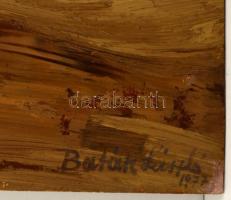 Batári László (1920-1997): Sáregresi táj. Olaj, farost, jelzett, 60×80 cm