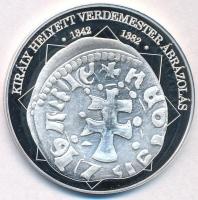 DN "A magyar nemzet pénzérméi - Nagy Lajos szerecsenfejes dénárja 1342-1382" Ag emlékérem ...