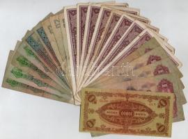 22db-os vegyes magyar pengő bankjegy tétel T:III,III-