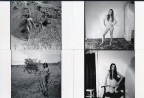 cca 1978 Örömös fényképek, 21 db szolidan erotikus fénykép, vintage negatívokról készült mai nagyítá...