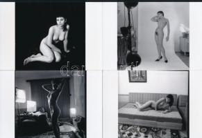 cca 1976 Fiatalkori szép emlékek, 33 db szolidan erotikus fénykép, vintage negatívokról készült mai ...