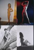 cca 1976 Fiatalkori szép emlékek, 33 db szolidan erotikus fénykép, vintage negatívokról készült mai ...