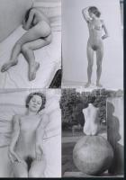 cca 1975 Mindent megmutatunk, 44 db szolidan erotikus fénykép, vintage negatívokról készült mai nagy...