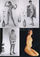 cca 1975 Mindent megmutatunk, 44 db szolidan erotikus fénykép, vintage negatívokról készült mai nagy...