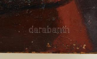 Benedek György (1934 -): Csendélet. Olaj, falemez, jelzett,  80×50 cm