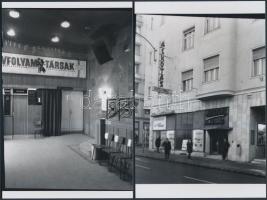 1973 Budapesti mozik (Alkotás, Kölcsey, Tátra, Szikra) kívül-belül, 36 db mai nagyítás korabeli nega...