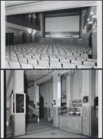 1973 Budapesti mozik (Alkotás, Kölcsey, Tátra, Szikra) kívül-belül, 36 db mai nagyítás korabeli nega...