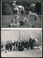 cca 1960 Tiszavölgyi József (1909-?) fotóriporter hagyatékából 13 db vintage fotó, különféle témákró...