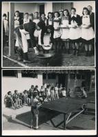 cca 1960 Tiszavölgyi József (1909-?) fotóriporter hagyatékából 13 db vintage fotó, különféle témákró...