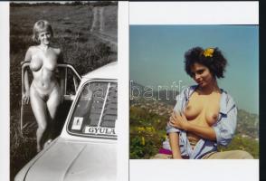 cca 1979 Erotikus álmok, 12 db szolidan erotikus fénykép, korabeli negatívokról mai nagyítások, 13x18 cm / 12 erotic photos, 13x18 cm