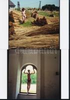 cca 1979 Erotikus álmok, 12 db szolidan erotikus fénykép, korabeli negatívokról mai nagyítások, 13x1...