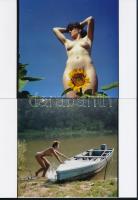 cca 1979 Erotikus álmok, 12 db szolidan erotikus fénykép, korabeli negatívokról mai nagyítások, 13x1...