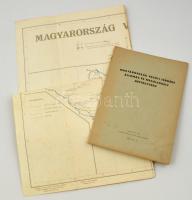 Magyarország vasúti térképe, vasúti térkép (1961), 83×116 cm + Magyarország vasúti térképe állomás és megállóhely névjegyzéke (1958)