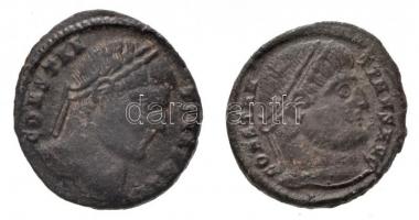 Római Birodalom / Cyzicus / I. Constantinus 325-327. AE Follis (2xklf) (3,44g/2,6g) T:2,2- Roman Empire / Cyzicus / Constantine I 325-327. AE Follis CONSTAN-TINVS AVG / PROVIDEN-AVGG - SMKB. (3,44g) + CONSTAN-TINVS AVG / PROVIDEN-AVGG - .SMKDelta. (2,6g) C:XF,VF RIC VII 34;44.