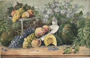 56 db RÉGI csendéletes művész motívumlap, litho lapokkal / 56 pre-1945 still life art motive postcar...