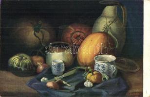 56 db RÉGI csendéletes művész motívumlap, litho lapokkal / 56 pre-1945 still life art motive postcar...