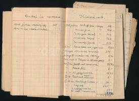 1943 Felvidék, galántai vadásztársaság dokumentumai. pénzügyi dokumentumok, értékesített vadak kimut...