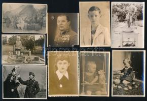 30 db vegyes fotó, benne 13 db katonai kép az 1930-40-es évekből