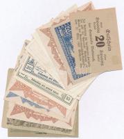 Ausztria ~1920. 10-50h (14x) utalvány és szükségpénz, többek között Traiskirchen, Ried bei Mauth és ...