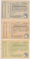 Budapest ~1950. Zsiradékforgalmi Vállalat zsírbeszolgáltatási utalványai 5Ft-60Ft értékben (5xklf), mind kitöltetlen és lyukasztással érvényetelenített T:I-,II