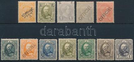 1891-1919 12 official stamps, 1891-1919 12 klf Hivatalos bélyeg