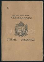 1932 A Magyar Királyság által kiállított fényképes útlevél, pecsétekkel / Hungarian passport