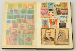 Kis magyar gyufacímke gyűjtemény, berakóba rendezve, köztük sorozatok is, kb. 300 db